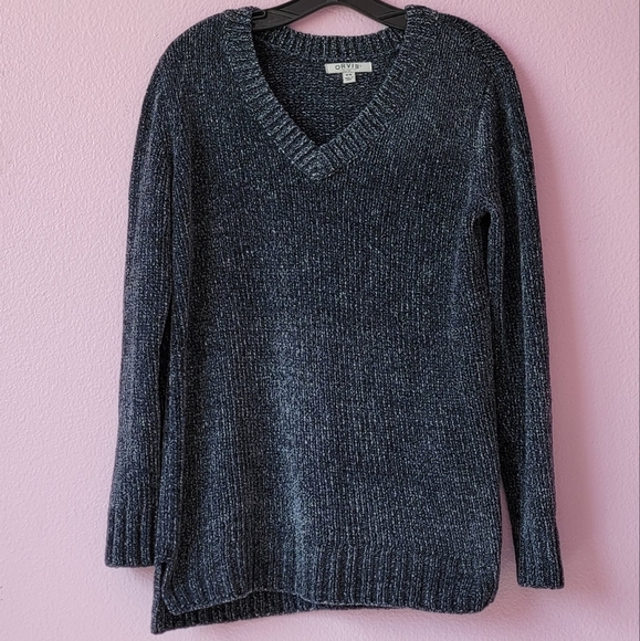 Orvis Ladies' Chenille Pullover V-Neck Sweater/ M. - Picture 3 of 13